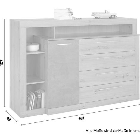 Mömax Sideboard Chanton Eiche Artisan/Grau (1/3)
