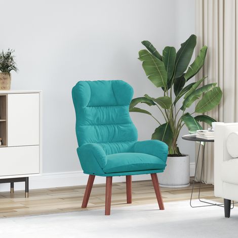 vidaXL fauteuil Turquoise 69 x 74 x 93 cm Velours (1/5)