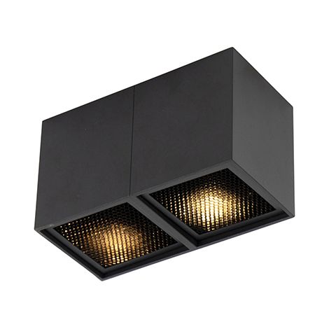 Designspot schwarz 2-flammig - Qubo Honey
