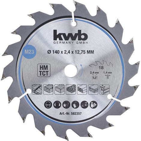 Hoja de sierra circular kwb 582357 acero 140 mm (1/4)