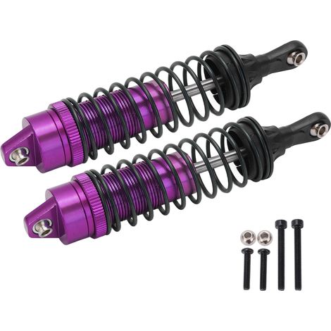 2 Pièces Amortisseurs Avant Arrière Alliage d'Aluminium pour Modèles RC JLB 1/10 Camion Série - Violet (1/5)