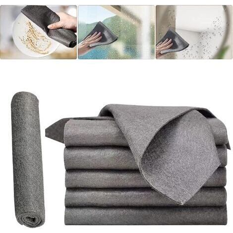 5pcs chiffons de nettoyage magiques épaissis, chiffons de nettoyage en microfibre pour verre, chiffons de nettoyage réutilisables(3040) (1/4)