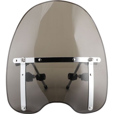 Saluaqui en Pare-Brise Universel de Moto avec Montage Réglable à 360 ° pour Le Guidon 22-25 Mm - Déflecteur de Vent de Moto Transparent pour et Plus (Fumé) (1/5)