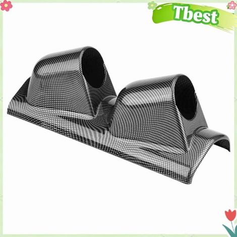 Tbest Pilier de jauge de compteur (Canal 3 Trous)52mm 2 Pouces Universel Double Trous Jumeau Jauge moto compte-tours 3 Double trou (1/5)