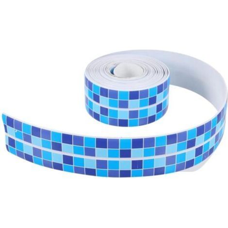 Ruban adhésif étanche bleu 3,8 x 320 cm, autocollant décoratif flexible et anti-fuite pour éviers et coins de murs, pour cuisine et salle de bain