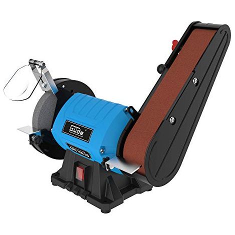 Güde Smerigliatrice combinata GKS 150-25 (250 W, 2980 1/min, motore a condensatore, base stabile della macchina, dispositivo di protezione scintille regolabile, disco abrasivo fine Ø 150 mm 36 K, (1/4)