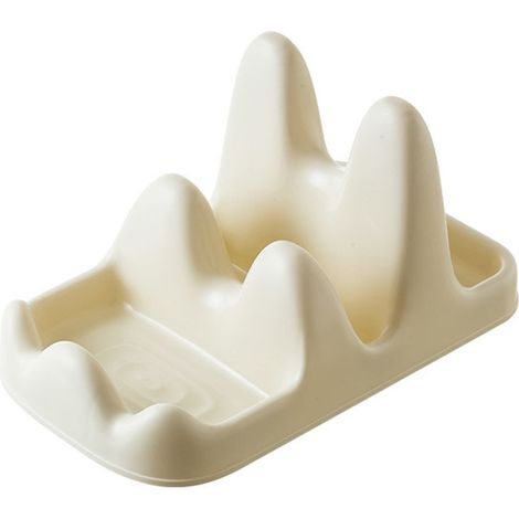 Spatule Support - Porte-Couverts Multifonction Avec Couvercle Et Support Pour Couvercles De Casserole - Plastique Alimentaire PP - 1 Pièce (1/5)