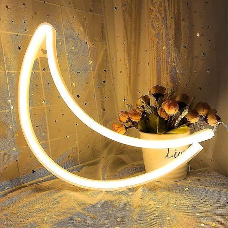 Enseignes lumineuses LED néon pour décoration murale, alimentées par USB ou piles, veilleuses, lampes, décoration artistique, décoration murale (1/5)