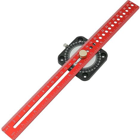 Compas à tracer pour le travail du bois, outil de traçage parallèle/vertical, règle de traçage circulaire en alliage d'aluminium, jauge de marquage pour menuisier (1/5)