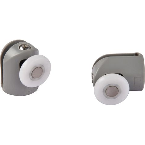 Coppia cuscinetti singola ruota attacco superiore in nylon grigio vetro 4-6 mm Ø23 mm (1/5)