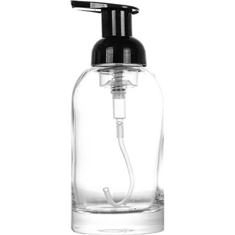 Flacon distributeur de savon à pompe rechargeable pour shampoing et lotion, flacon de douche à pompe à pression pour salle de bain et cuisine (1/5)