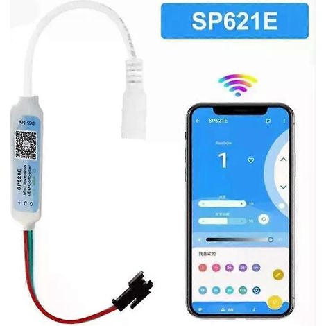 1 Stück Piexls Music Bluetooth App Controller SP621E DC5-24V Lichtcontroller 3-PIN adressierbar für WS2812B WS2811 (1/4)