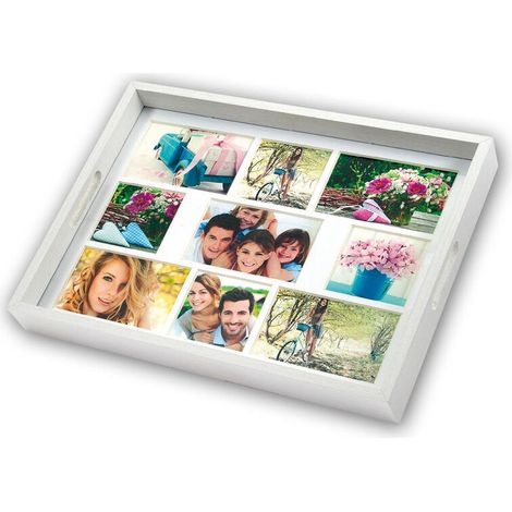 Zep W006 Bandeja con Foto, Madera, Blanco, 35.5x45.5x5.5 cm (1/4)
