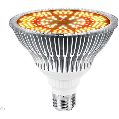 Ampoule de culture E27 150 W. éclairage LED à spectre complet avec UV et IR. pour plantes d'intérieur. potager. serre. plantes succulentes. économe en énergie et durable. 200 LED (jaune) (1/5)