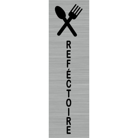 Pictogramme REFECTOIRE (Q0051).- Plaque aluminium brossé - (1/5)