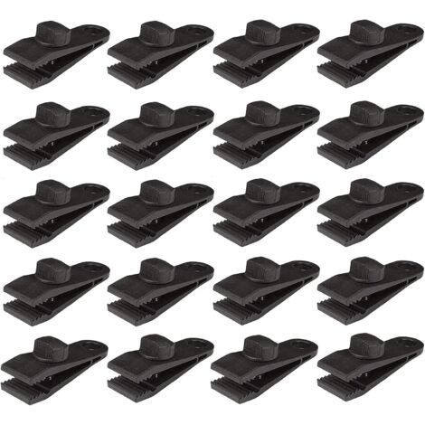 Lot de 20 Clips de Fixation Robustes pour bâche, Pinces de Verrouillage Multi-usages, vis à Pouce pour Maintenir Les Accessoires de Camping, auvent, Voiture, Bateau, Piscine (1/5)