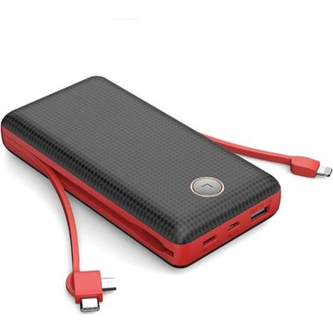 TRADE SHOP - Power Bank Portatile Q-t70 3in1 20000mah Batteria Mobile Ricarica Rapida Luce Led -