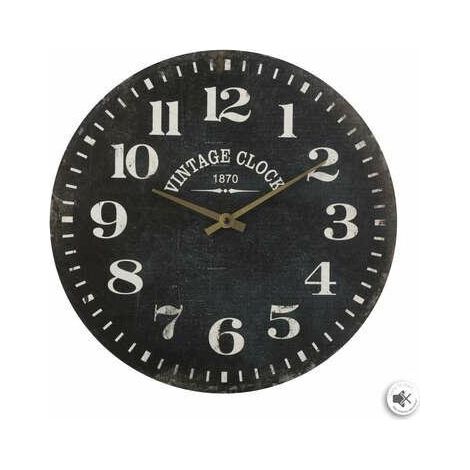 Alex OROLOGIO DA PARETE 38cm STILE RETRO nero silenzioso (1/5)