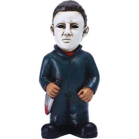 Figurine Halloween - Résine Blanche Visage Effrayant - Décoration Intérieur Extérieur - Figurine Film Classique - Lot de 1 (1/5)