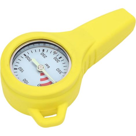 Night Glow Diving Pressure Gauge, Precise Steel and Copper Design for Dark Environments, 1 Unit (Yellow) (1/5)