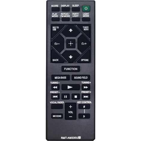 RMT-AM330U Télécommande Rechange pour Sony Audio System HCD-SHAKEX30 MHC-V21D MHC-V71 MHC-V71D MHC-V50D MHC-V13 MHC-V50 MHC-V77DW MHC-V21 MHC-V77W MHC-V02 (1/3)