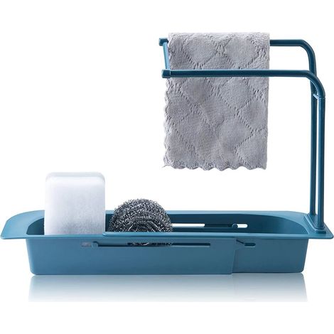 Suporte para lava-loiça de cozinha, organizador de lava-loiça - Azul.