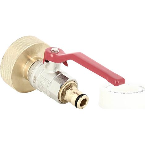 Raccord cuve S60X6 laiton - Vanne laiton + Embout rapide (1/4)
