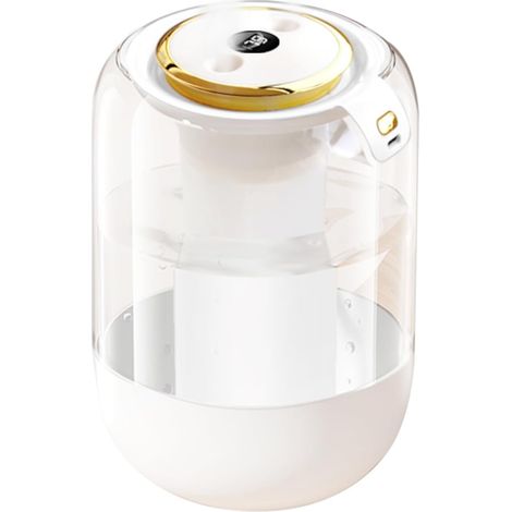 Humidificador de ambiente, 2 L, vapor frío, silencioso, luz nocturna de color cálido, humidificadores para el hogar, habitación de bebé y plantas, fácil llenado superior.