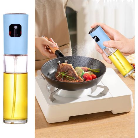 Flacon pulvérisateur d'huile de 100 ml plaqué or pour cuisine, salade, friture, barbecue