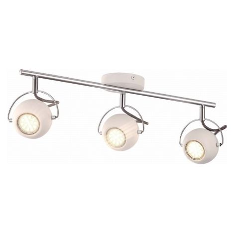 Plafonnier spots Kaja Salva White 3xGU10 blanc/chromé