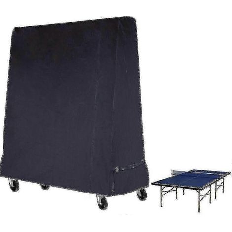 Wasserdichte Tischtennis- und Pingpong-Tischabdeckung 165x70x185cm Schwarz (1/5)