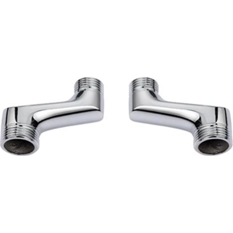 Pair Exzentrische Bad-/Duscharmatur, Messing-Winkelstück-Reduzierstück, verstellbarer Schwenkarm, 1/2\"- bis 3/4\"-Exzenteranschluss, exzentrische WC-Armatur