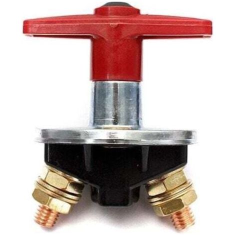 Coupe-batterie à clé 200A 12V/24V robuste plaque métal 67mm (1/4)