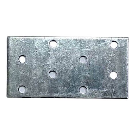 Piastra di giunzione dritta per legno in acciaio zincato a caldo di varie misure dimensione disponibile: mm 40 x 80 - 3 pz