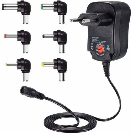 12W Adaptateur Alimentation Universelle 3V 4,5V 5V 6V 7,5V 9V et 12V, Chargeur Secteur Transformateur DC 220V pour VTech Kidimagic Starlight Kidi LightShow Party Sorio 1 2 3S 3 MobiGo Genius (1/4)