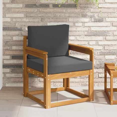 Outdoor-Sofa Massives Akazienholz und Polyester Natur (1/5)