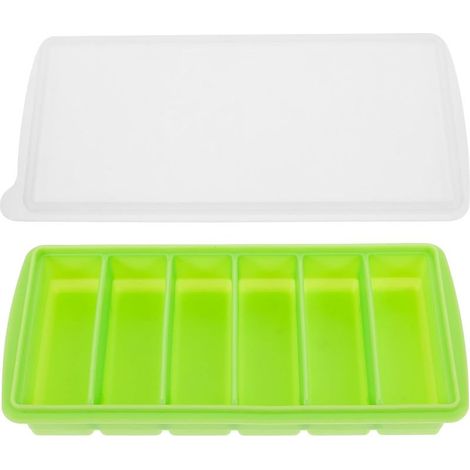 à Glaçons en Silicone Bleu 6 Compartiments avec Couvercle (1/5)