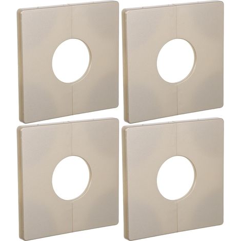 4 Pièces Cache-trous de Robinet Carré en Abs Or (1/5)