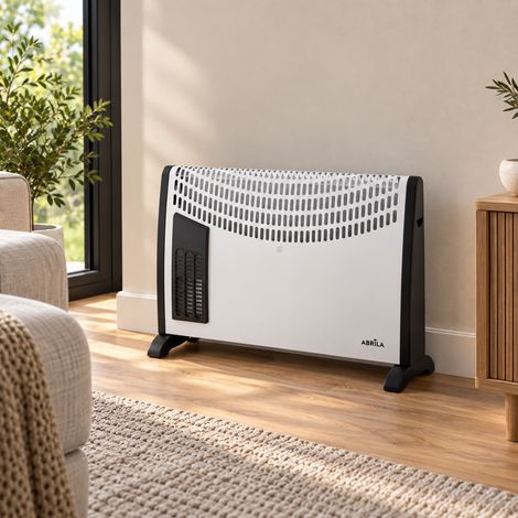Convecteur Falla 2000 W blanc, 3 niveaux de puissance, fonction turbo, protection contre la surchauffe, poignée, thermostat régl (1/2)