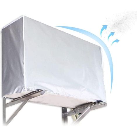 Air Conditioner Cover, Outdoor Air Conditioner Cover, Waterproof Dustproof Protection Silver Cloth Screen (86 30 56cm) [Energy Class A+++] (1/5)