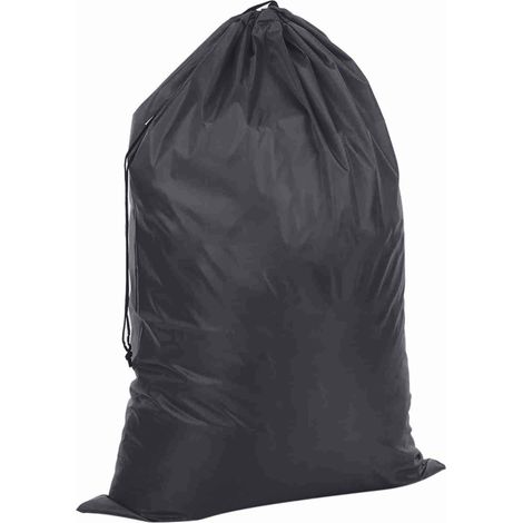 Sac à linge pliable multifonctionnel en nylon, grand format, avec fermeture à cordon, pour ranger le linge sale à la maison, à la laverie automatique ou en voyage - Gris (1/5)