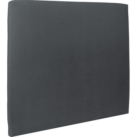 Lit coffre 200x200cm avec tête de lit tapissier Velours Gris anthracite - Hauteur totale : 39cm (1/3)