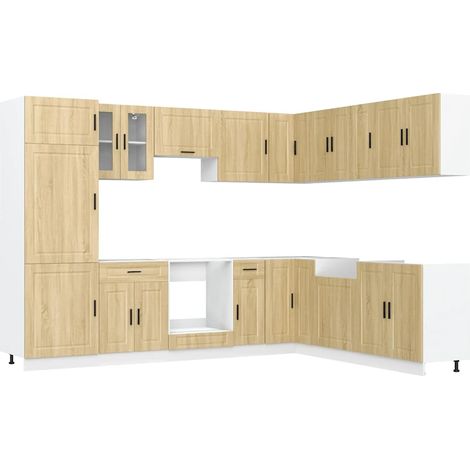 vidaXL Set Mobili da Cucina 14 pz Porto Rovere Sonoma in Truciolato (1/5)