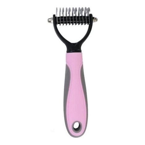 Brosse pour animaux de compagnie, peigne de toilettage double face en acier inoxydable, peigne d'épilation professionnel pour chiens et chats (1/5)