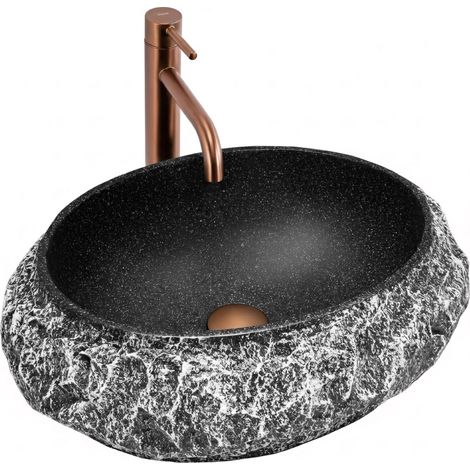 AUFSATZWASCHBECKEN REA MIKA GABRO  BLACK