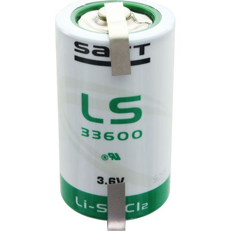 Batterie LS33600 Saft 3,6 V D ER34615 Platten