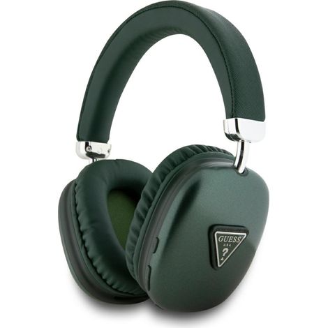 Cuffie circumaurali Guess Bluetooth 5.3 4G con logo triangolare, colore kaki (1/4)