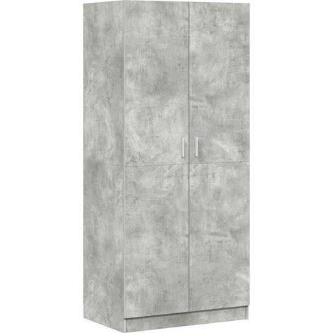 Maison Exclusive - Armadio Grigio Cemento 80x52x180 cm in Legno Multistrato