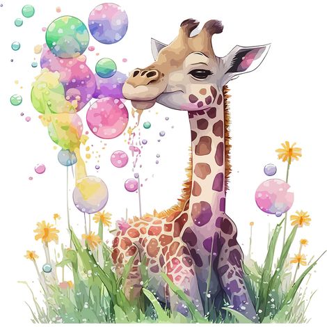 Papier peint panoramique Enfants - Girafe - 130 cm x 84 cm (1/2)