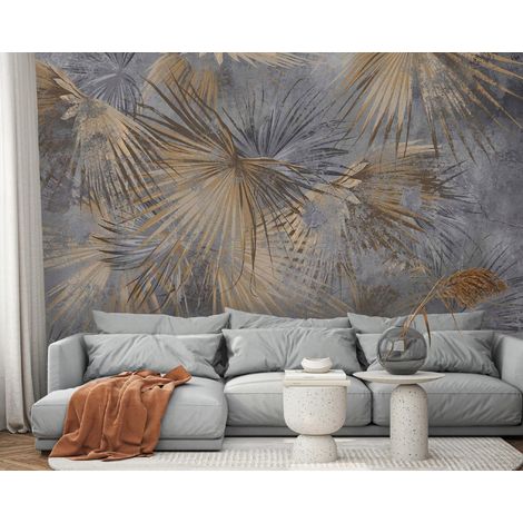 Vlies Fototapete Blätter 150x105 cm, Tapeten, für Wohn und Schlafzimmer, Vliestapete Wandtapete Tapete 3D Effekt- inkl. Kleister - tropisch botanisch Natur, WallArena (1/4)